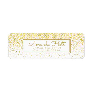 Gold Glitter Label