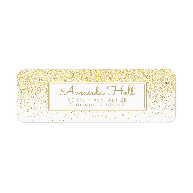 Gold Glitter Label (Front)