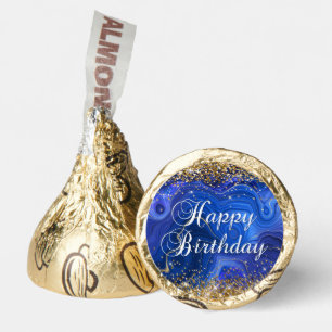 Gold Glitter Lapis Lazuli Happy Birthday Hershey®'s Kisses®