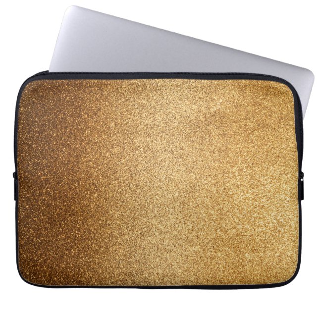 Gold Glitter  Laptop Sleeve (Front)