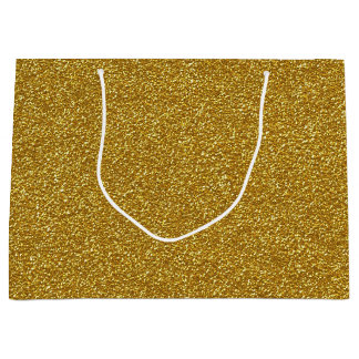 Gold Glitter Large Gift Bag