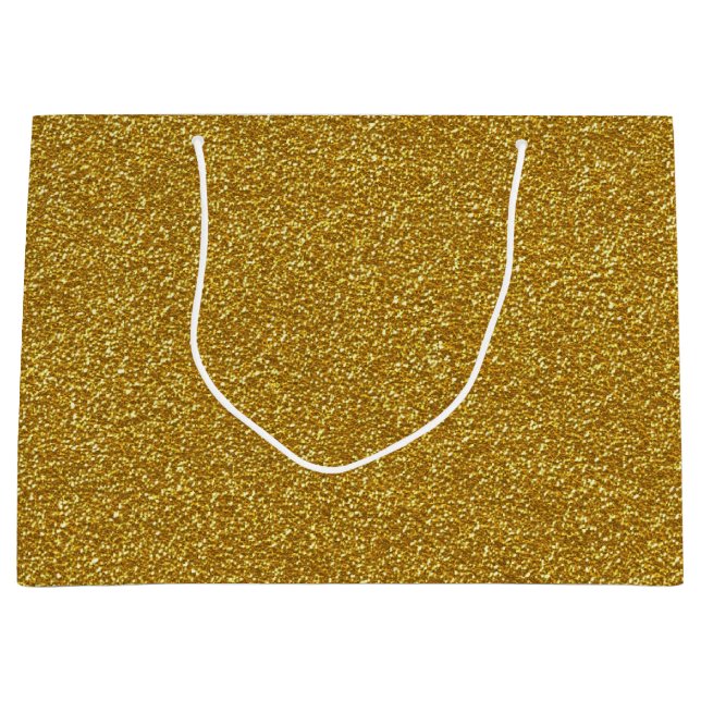 Gold Glitter Large Gift Bag (Front)