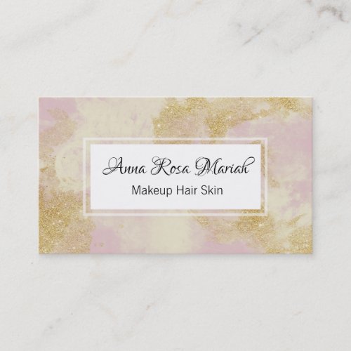  Gold Glitter Lavender Abstract Pastel Modern Business Card