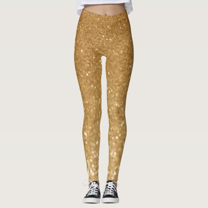 gold glitter leggings | Zazzle.com