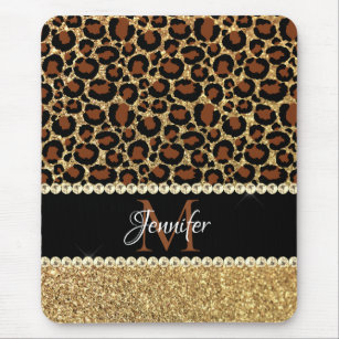 Cheetah Mouse pad Mousepad Beige Office Decor for Women Men Desk Accessories  Leopard Animal Print Mousepad Gift for Coworker 9.5×7.9×0.12 inches 