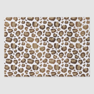 Gold Glitter Leopard Print Tissue Paper