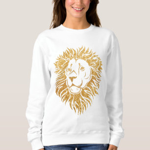 Gold Glitter   Lion Sweatshirt