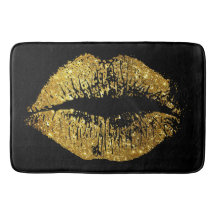 Gold Glitter Lips