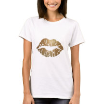 Gold glitter lips, luxury style