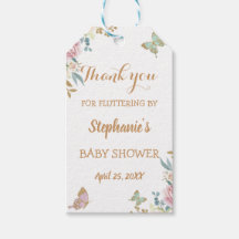 Gold Glitter Little Butterfly Rose Baby Shower