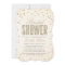 Gold Glitter Look Confetti Dots Bridal Shower