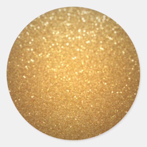 Gold Glitter Look Elegant Blank Oval Sticker