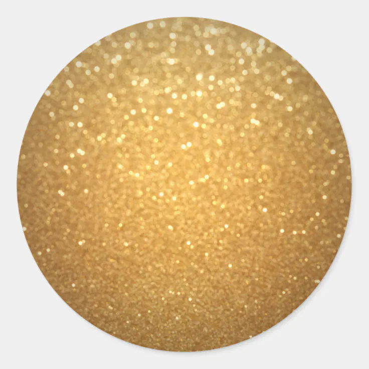 Gold Glitter Look Elegant Blank Oval Sticker | Zazzle