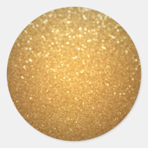 Gold Glitter Look Elegant Blank Oval Sticker