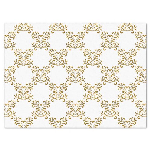 Gold Glitter Look Elegant Pattern Tissue Paper