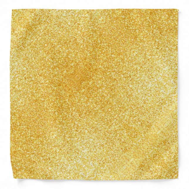 Gold Glitter Look Elegant Template Bandana (Front)