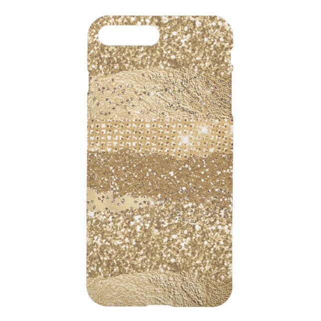 Gold Glitter Look iPhone 8 Plus Case (Back)