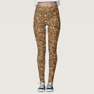 Gold Glitter Look Leggings
