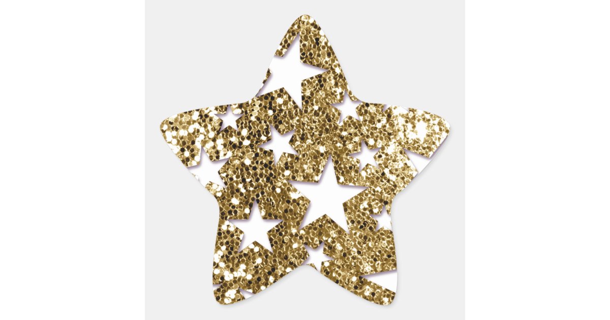 Sparkling Gold Star - Star - Sticker