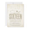 Gold Glitter Look Sweet 16 (Sixteen) Party