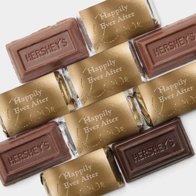 Gold Glitter Love Quote Wedding Hershey's Miniatures (Assorted)