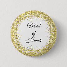 Gold Glitter. Maid of Honor.