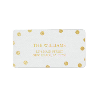 Gold Glitter Mailing Labels