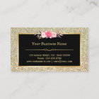 Gold Glitter Makeup Artist Hair Salon Floral Wrap