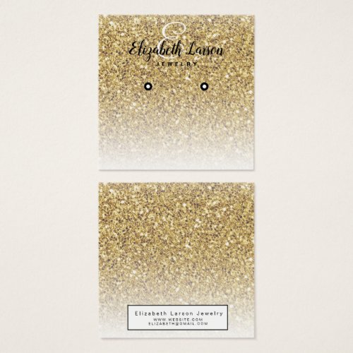 Gold Glitter Makeup Artist Hair Salon Profile Card