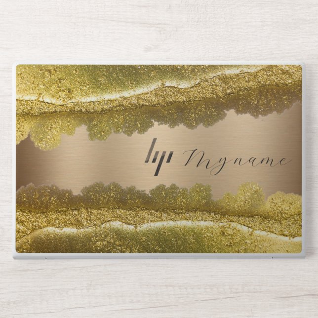 gold glitter marble HP EliteBook 850  HP Laptop Skin (Front)