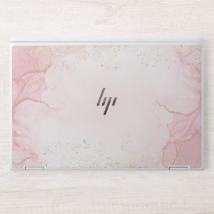 Gold Glitter marble Hp laptop skin
