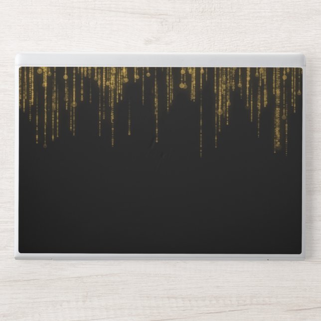 Gold Glitter marble  HP Laptop Skin (Front)
