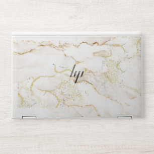 Gold Glitter marble HP Laptop Skin
