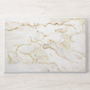 Gold Glitter marble HP Laptop Skin