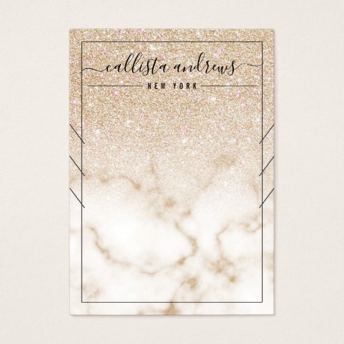 Gold Glitter Marble Ombre Necklace Display Card