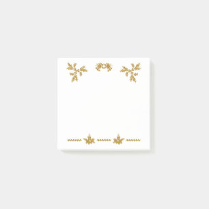 Gold Glitter Merry Christmas, Santa Claus Post-it Notes