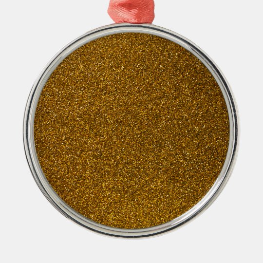 Gold Glitter Metal Ornament