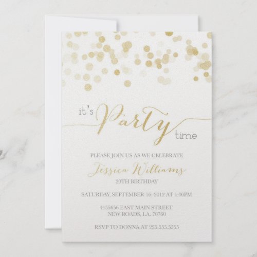 Gold Glitter Metallic Sample Announcements