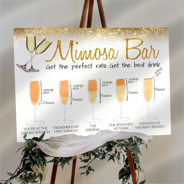 Gold Glitter Mimosa Bar Bridal brunch Sign (Creator Uploaded)