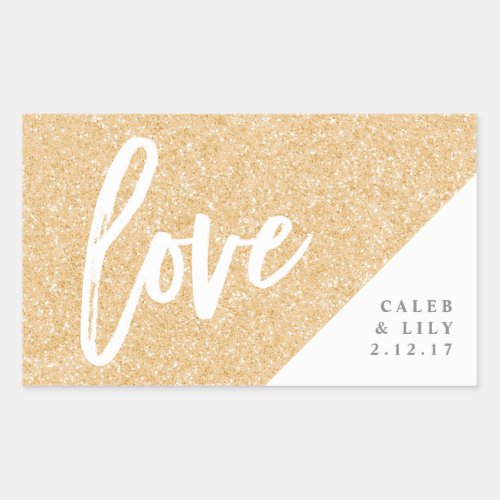 Gold Glitter Mini Champagne Mini Wine Label