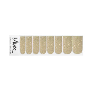 Gold Glitter Minx Nail Art