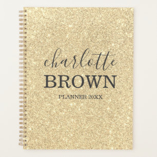 Gold Glitter Modern Appointment Book Planner