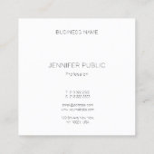 Gold Glitter Modern Elegant Professional Template Square Business Card (Back)