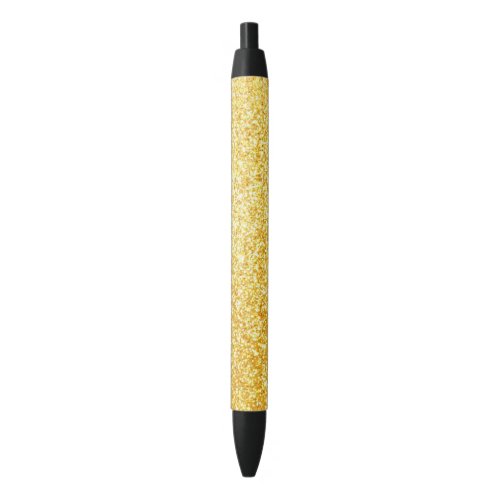 Gold Glitter Modern Elegant Shiny Template Black Black Ink Pen