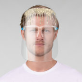 Gold Glitter Modern Glam Luxury Salon Face Shield (Insitu)