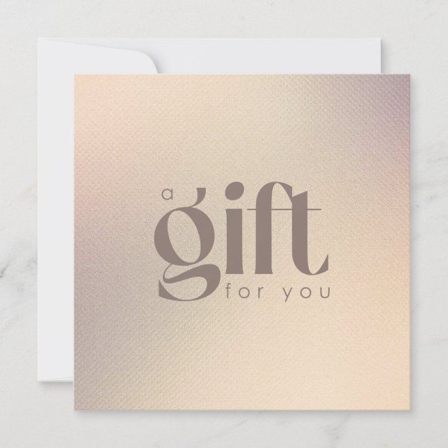 Gold Glitter Modern Stylish Gift Certificate (Front)