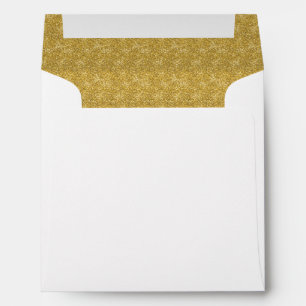 Gold glitter monogram envelope
