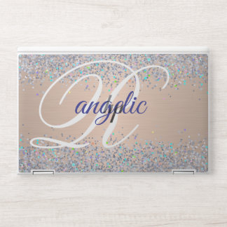 gold Glitter Monogram HP EliteBook X360 1030  HP Laptop Skin