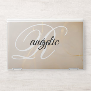 gold Glitter Monogram HP EliteBook X360 1030  HP Laptop Skin