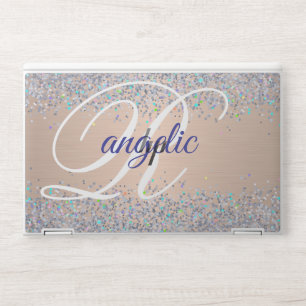 gold Glitter Monogram HP EliteBook X360 1030  Laptop Skin